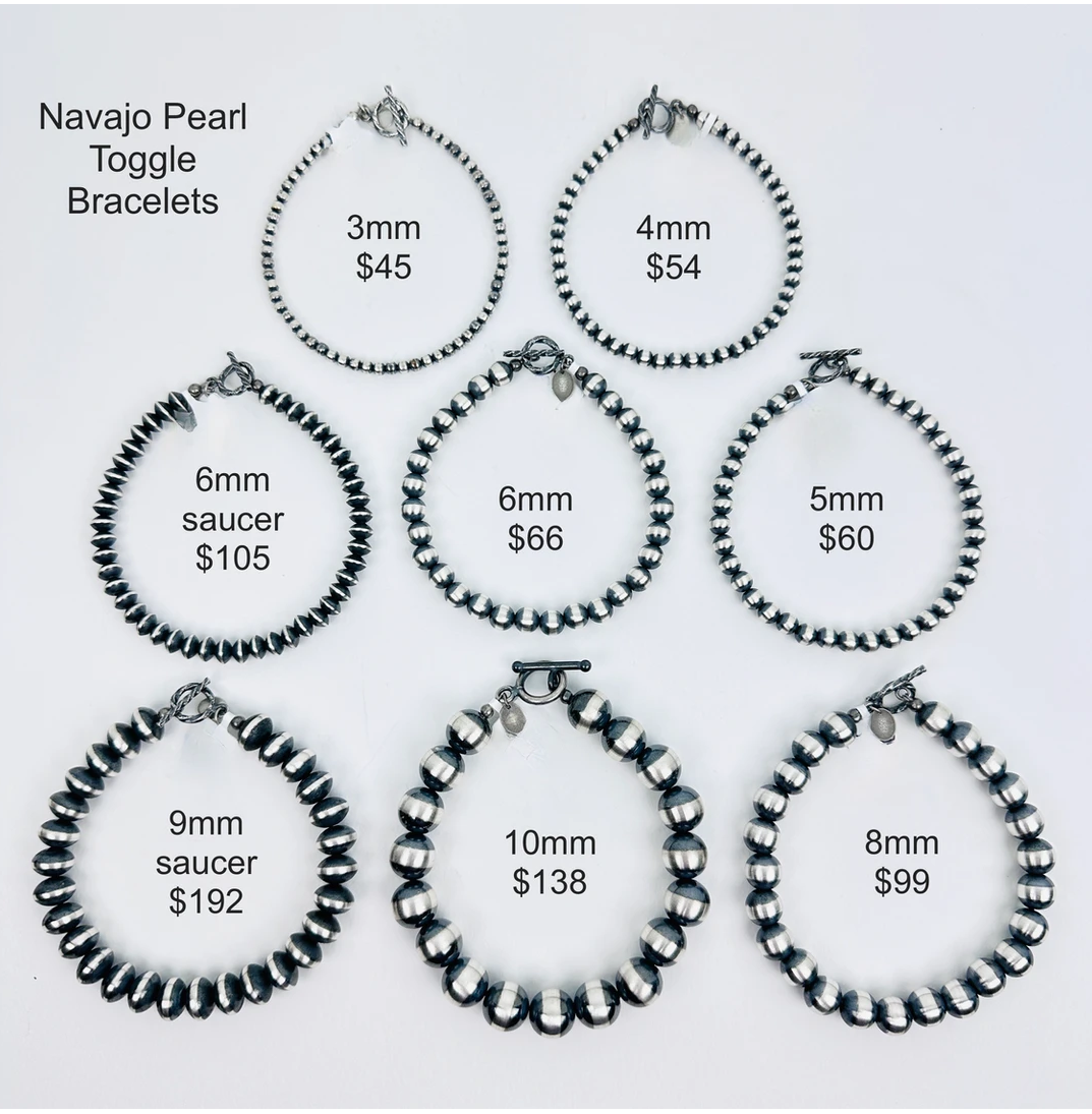 Sterling Silver Pearl Toggle Bracelet