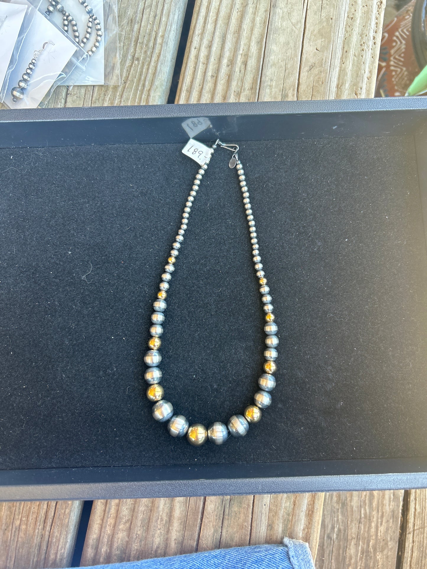 Gold + Sterling graduated pearls