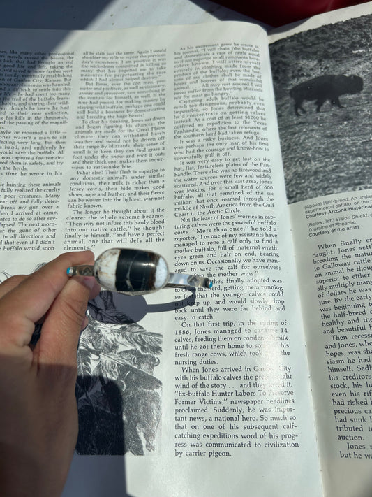 Chunky white Buffalo cuff