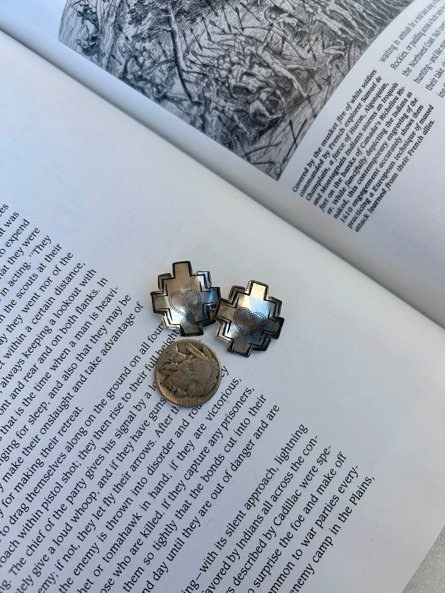 Santa Fe Heart studs