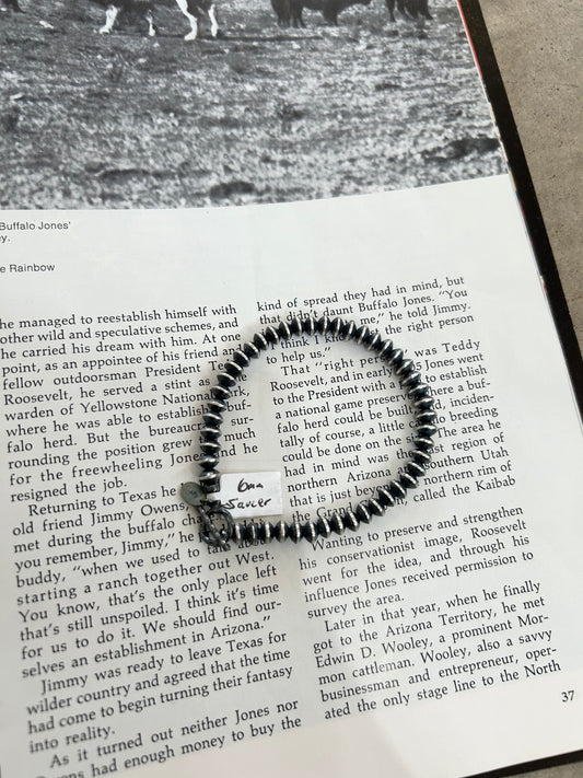 Silver Pearl Saucer Bracelet